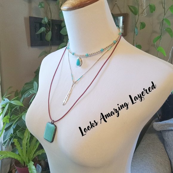 Vintage Sterling Silver Beaded Turquoise Choker - Picture 16 of 16